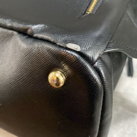 Colorland Black Faux Leather with Bright Red Interior Backpack Medium - Picture 13 of 16